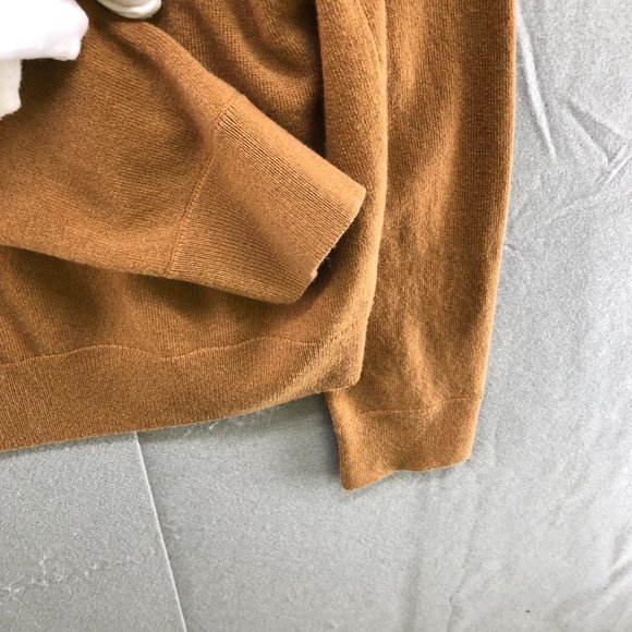 & Other Stories Cashmere Mock Neck Sweater Tan Brown Womens Medium M - Picture 6 of 12